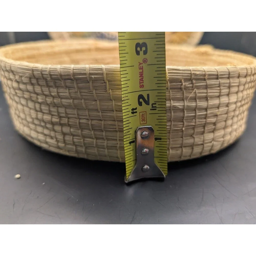 Vintage Woven Basket With Lid Jamaica
